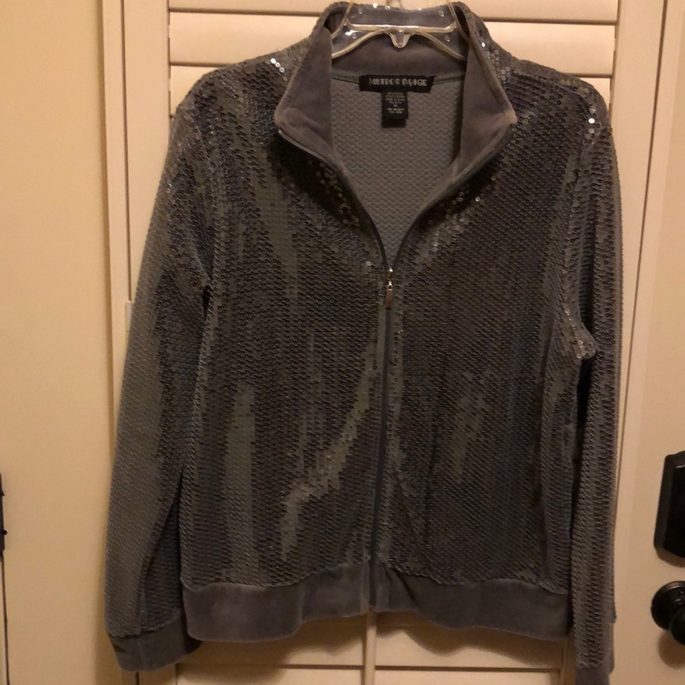 Grey sequin jacket